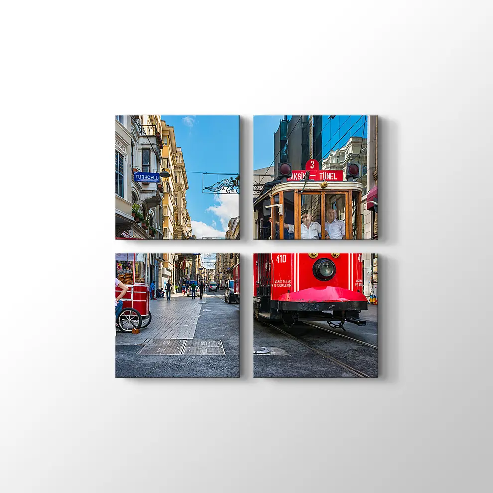 Taksim Tramvay Kanvas Tablo