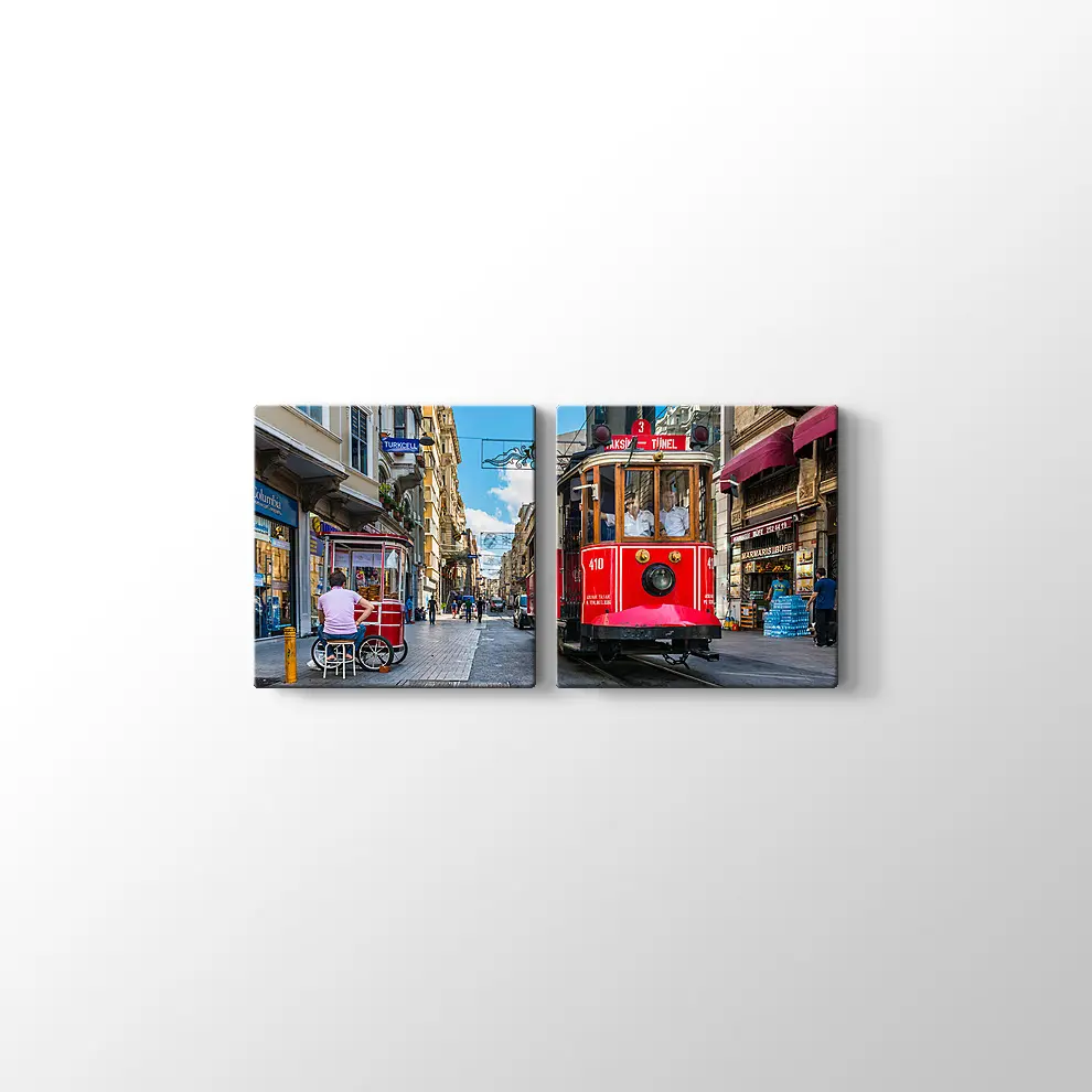 Taksim Tramvay Kanvas Tablo