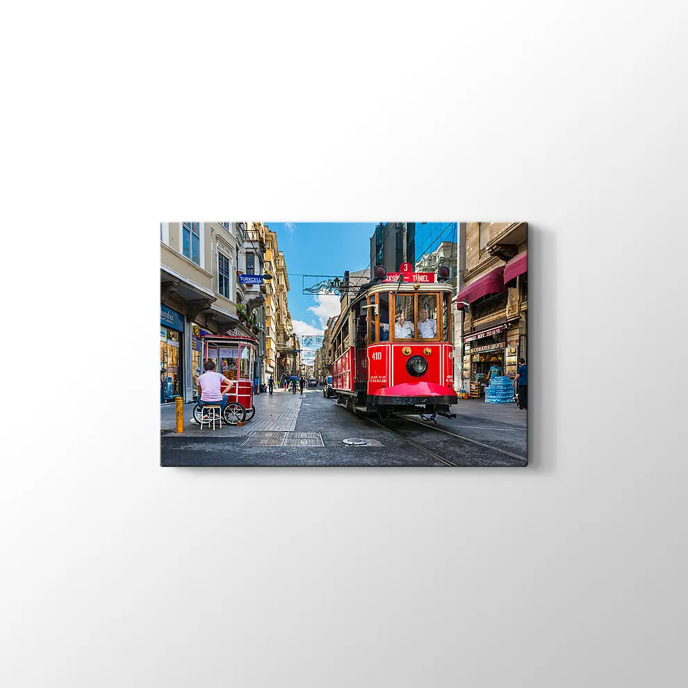 Taksim Tramvay Kanvas Tablo