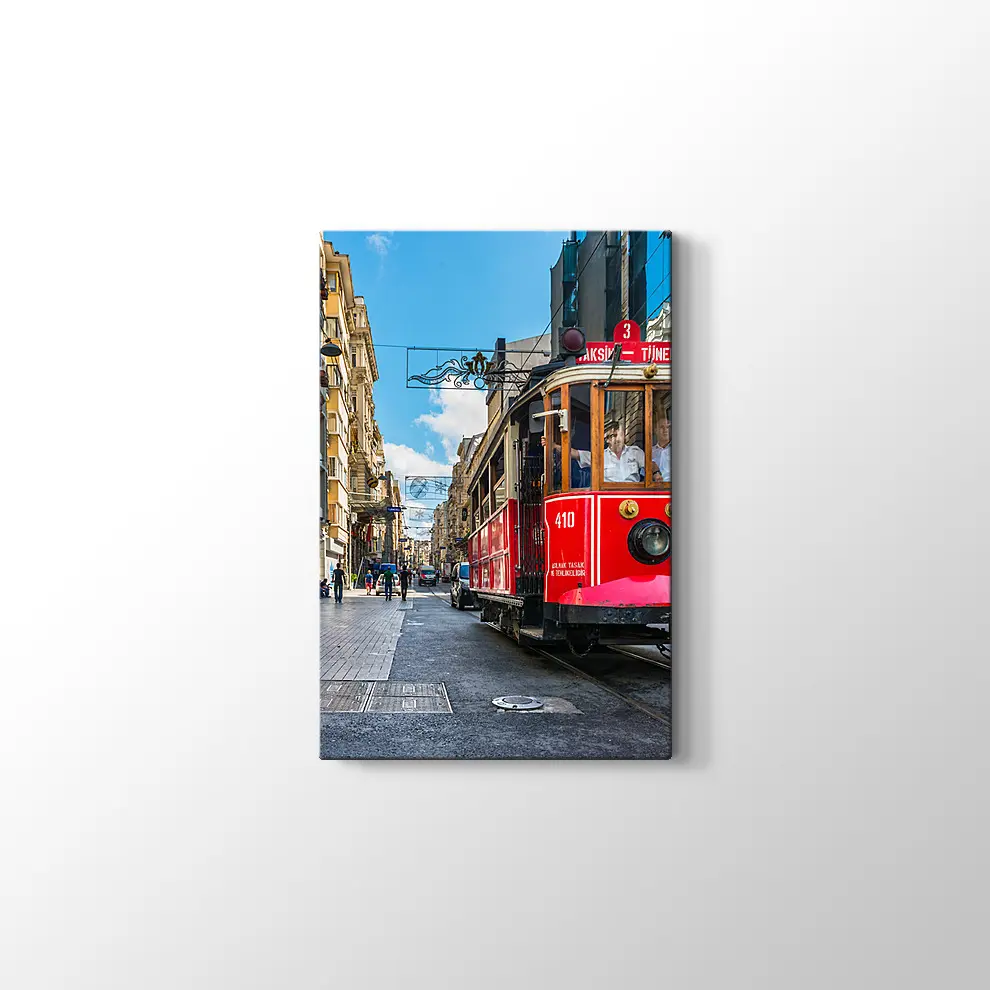 Taksim Tramvay Kanvas Tablo