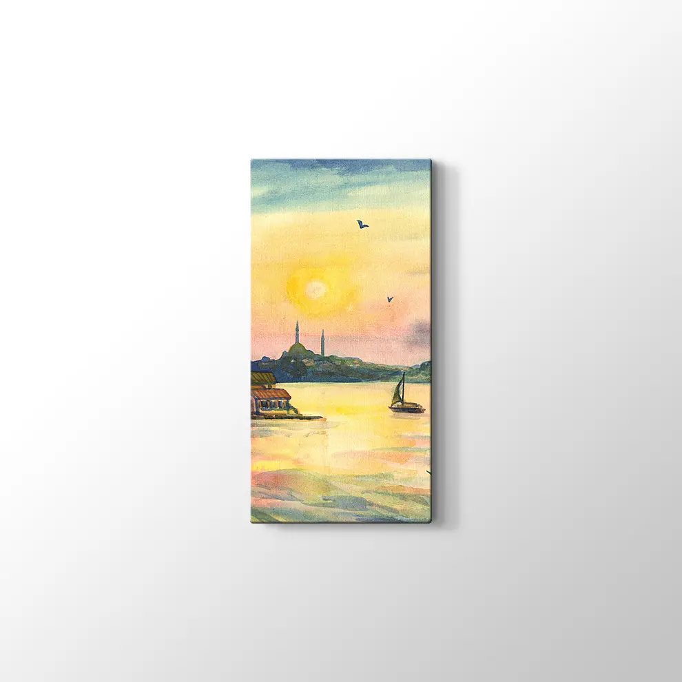 Suluboya Kızkulesi Kanvas Tablo