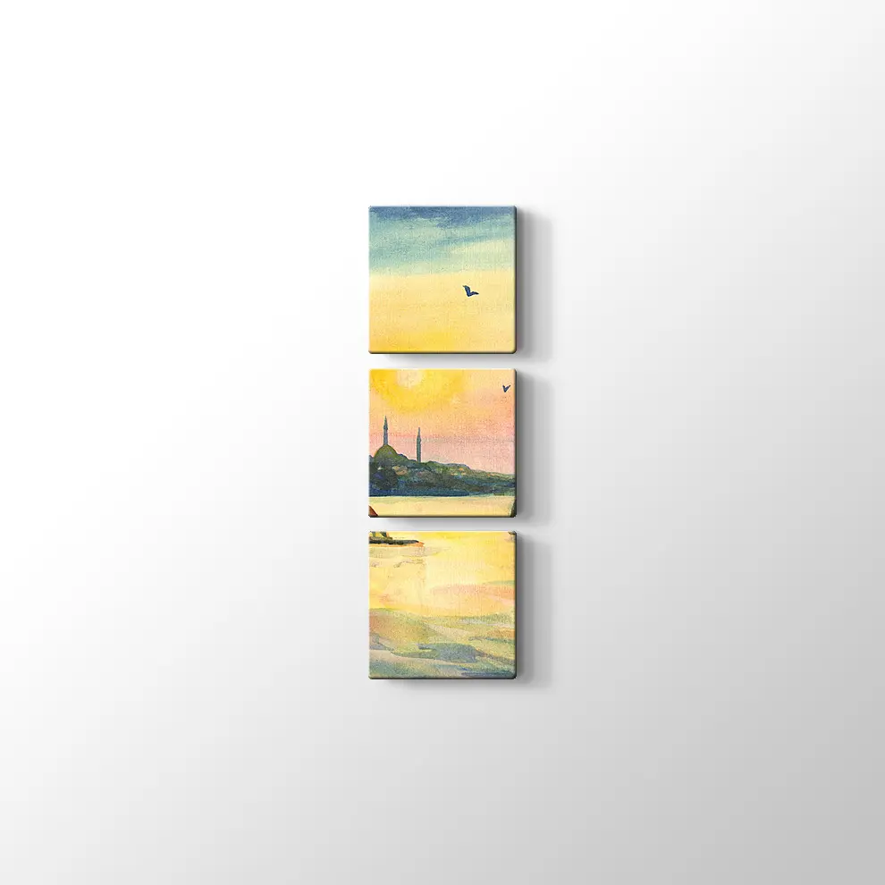 Suluboya Kızkulesi Kanvas Tablo