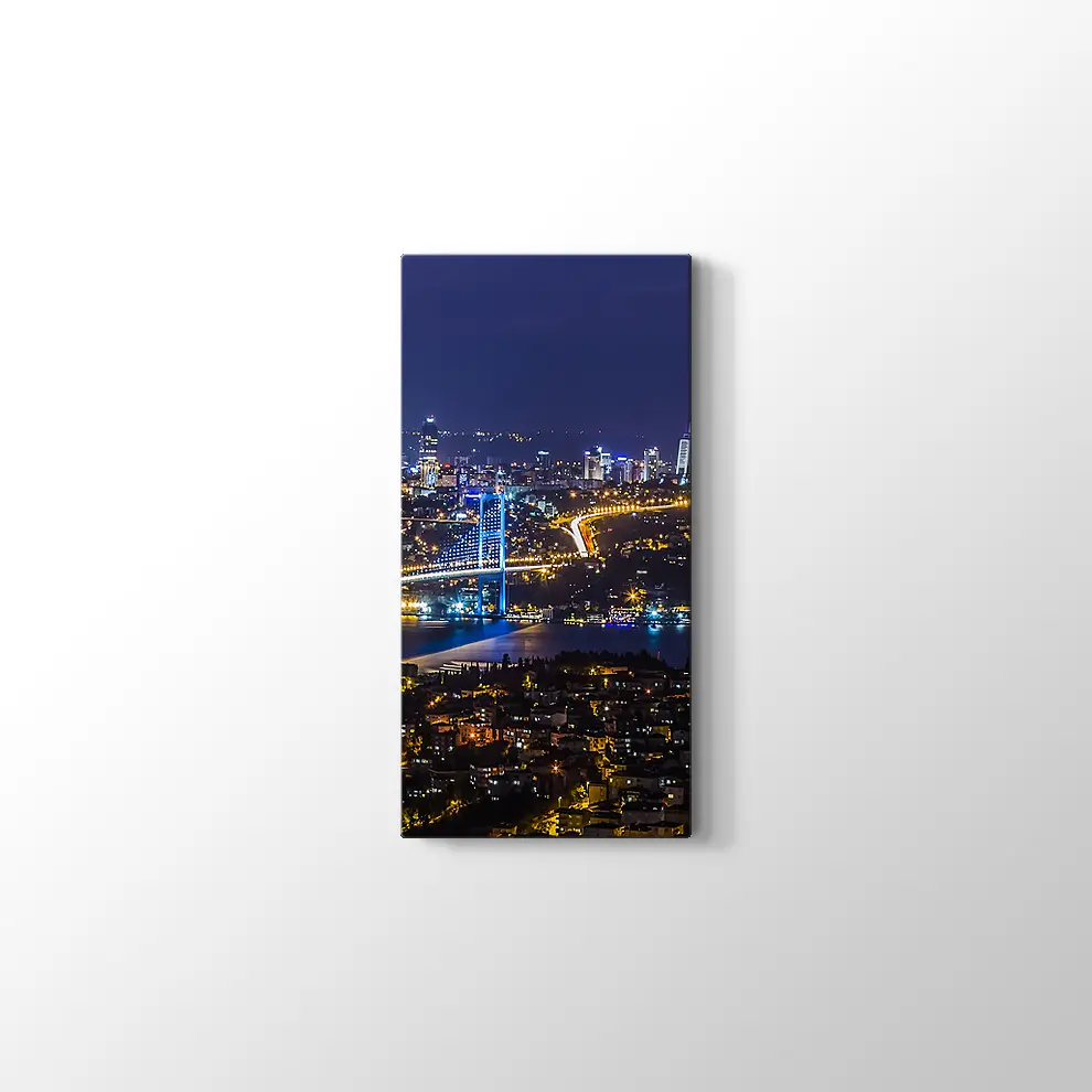 İstanbul Gece Manzarası Kanvas Tablo