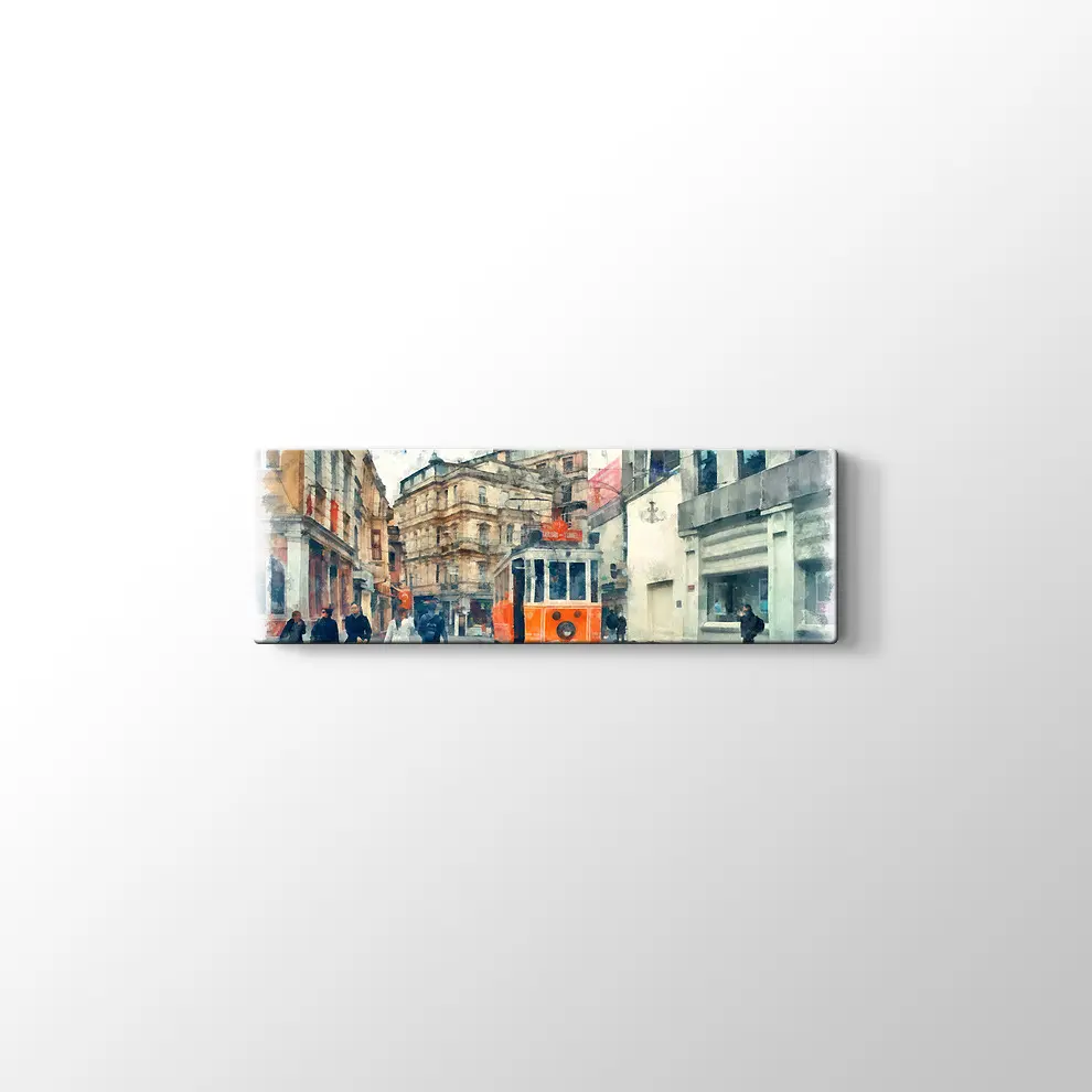 Suluboya Taksim Kanvas Tablo