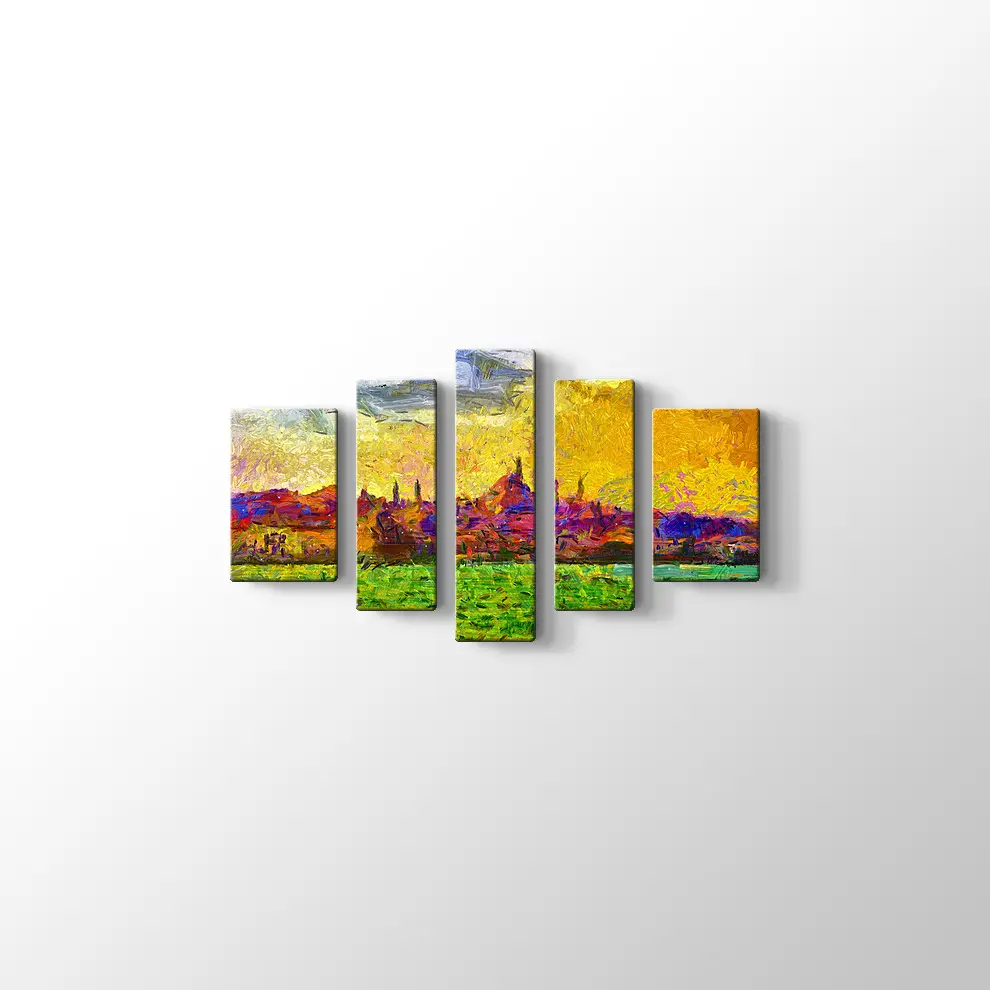 Şehir Manzarası Boyama Tabosu