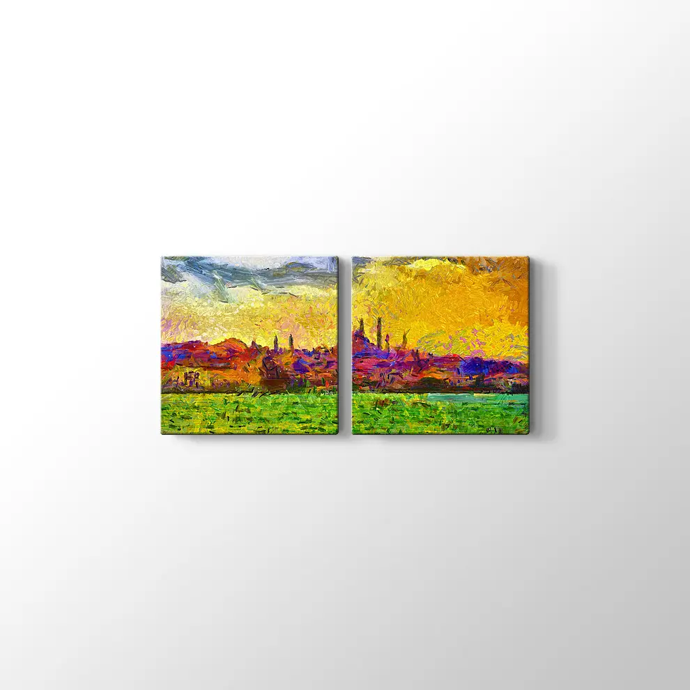 Şehir Manzarası Boyama Tabosu