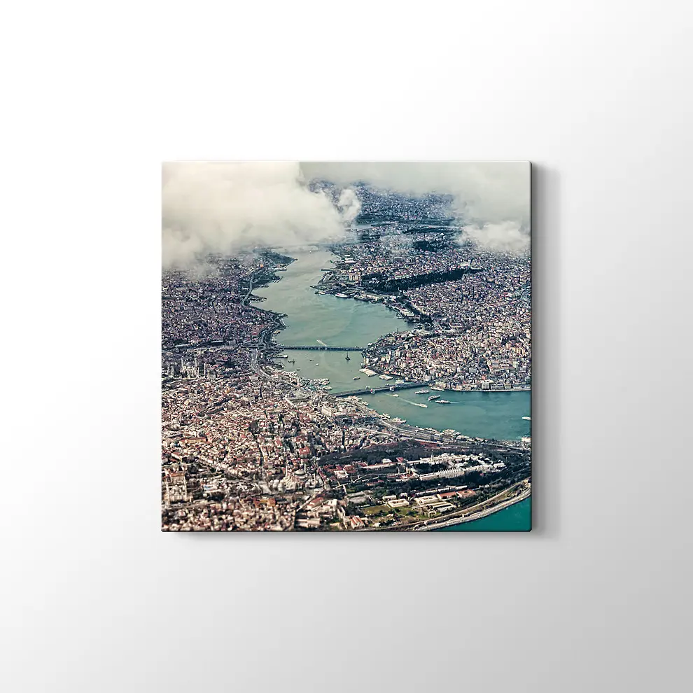 Gökyüzünden İstanbul Kanvas Tablo