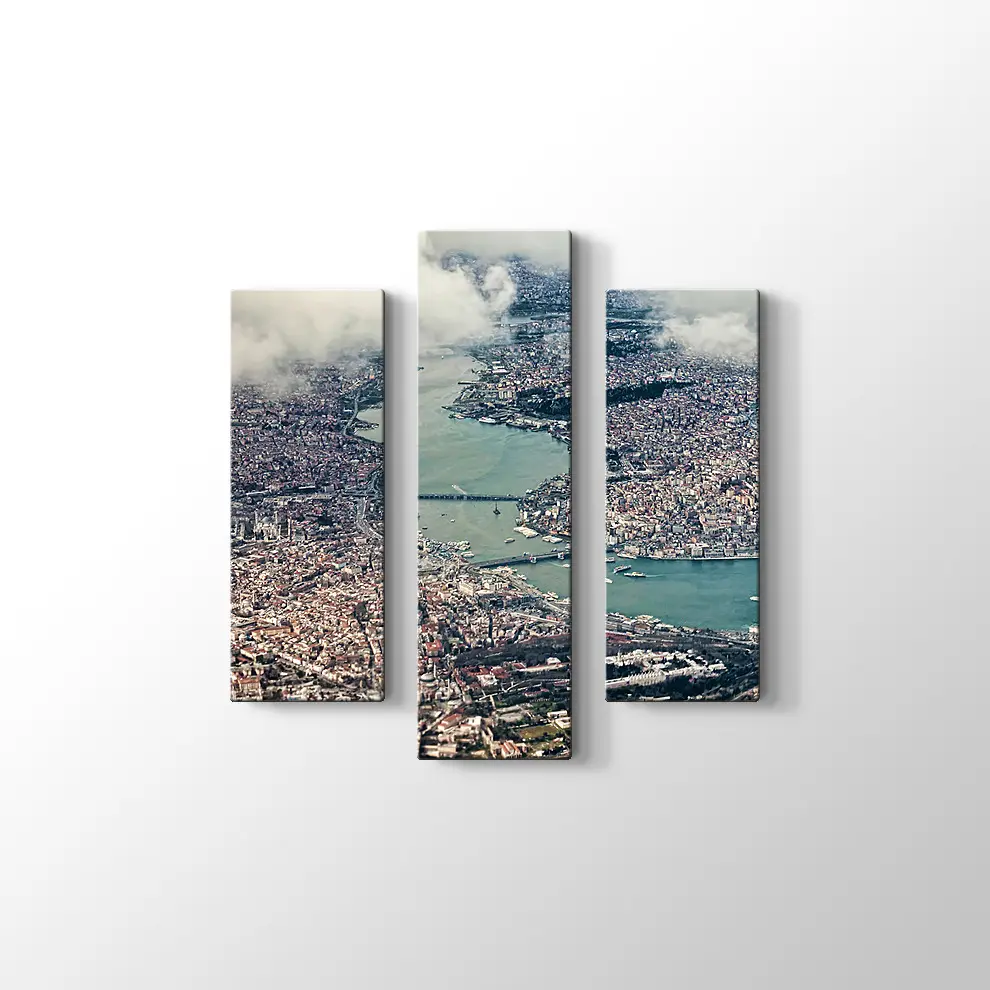 Gökyüzünden İstanbul Kanvas Tablo