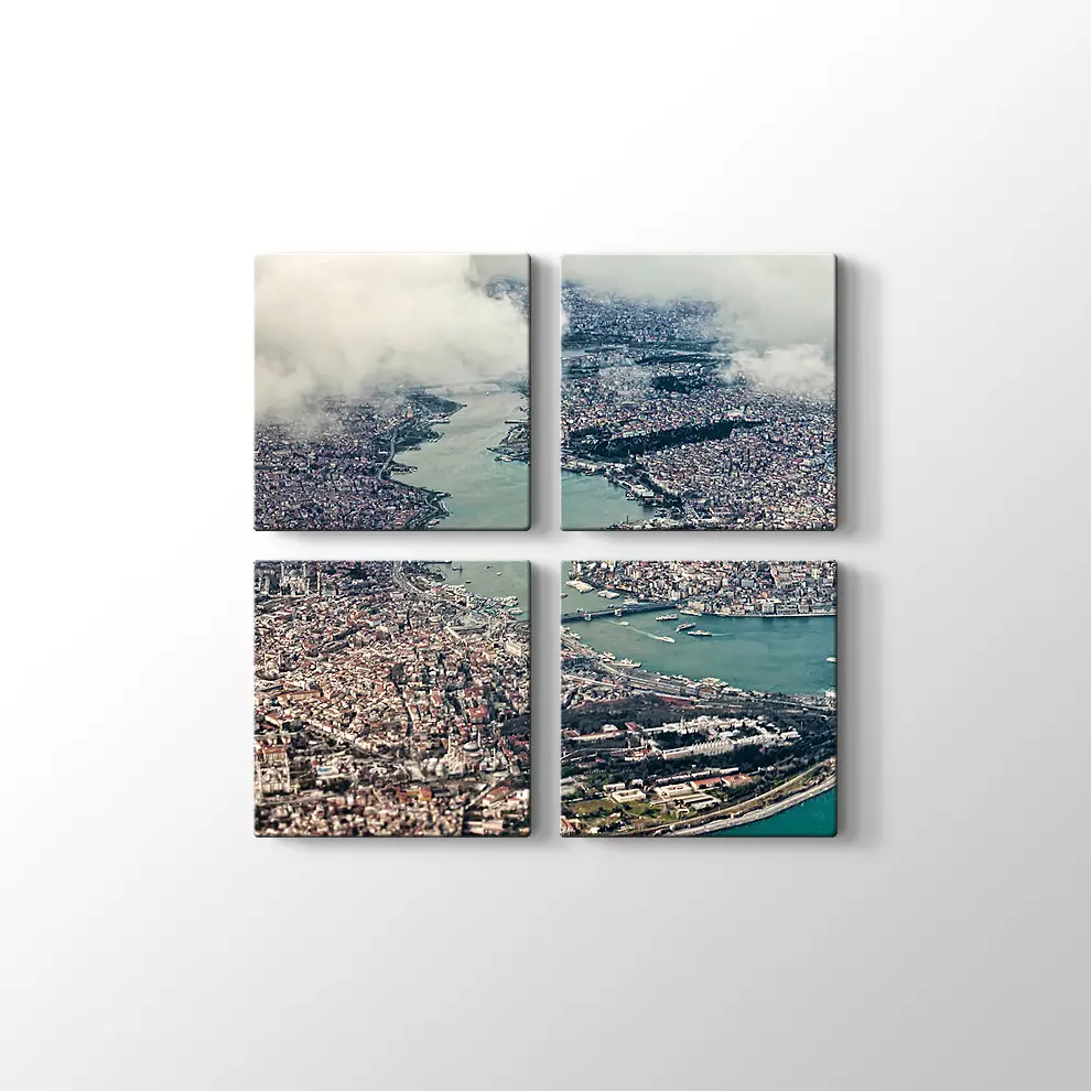 Gökyüzünden İstanbul Kanvas Tablo