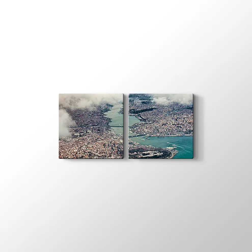 Gökyüzünden İstanbul Kanvas Tablo