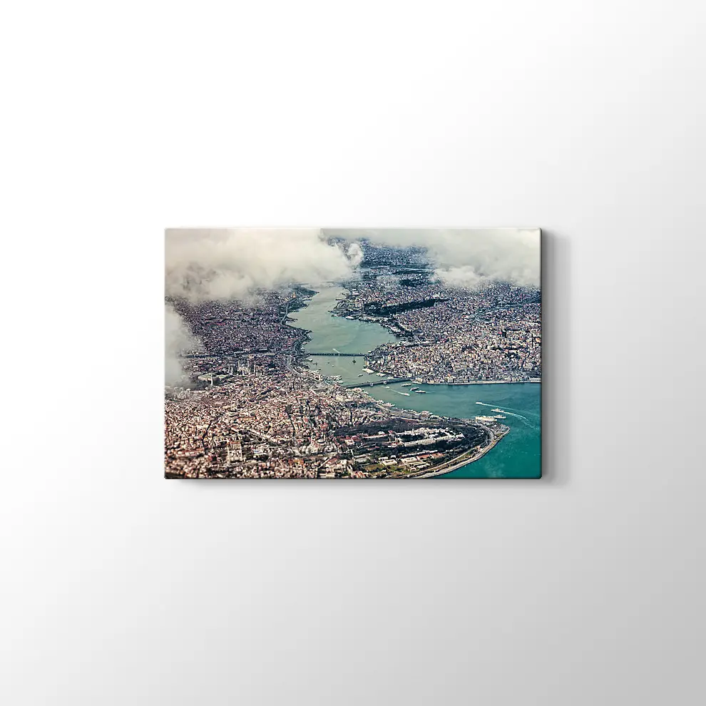 Gökyüzünden İstanbul Kanvas Tablo