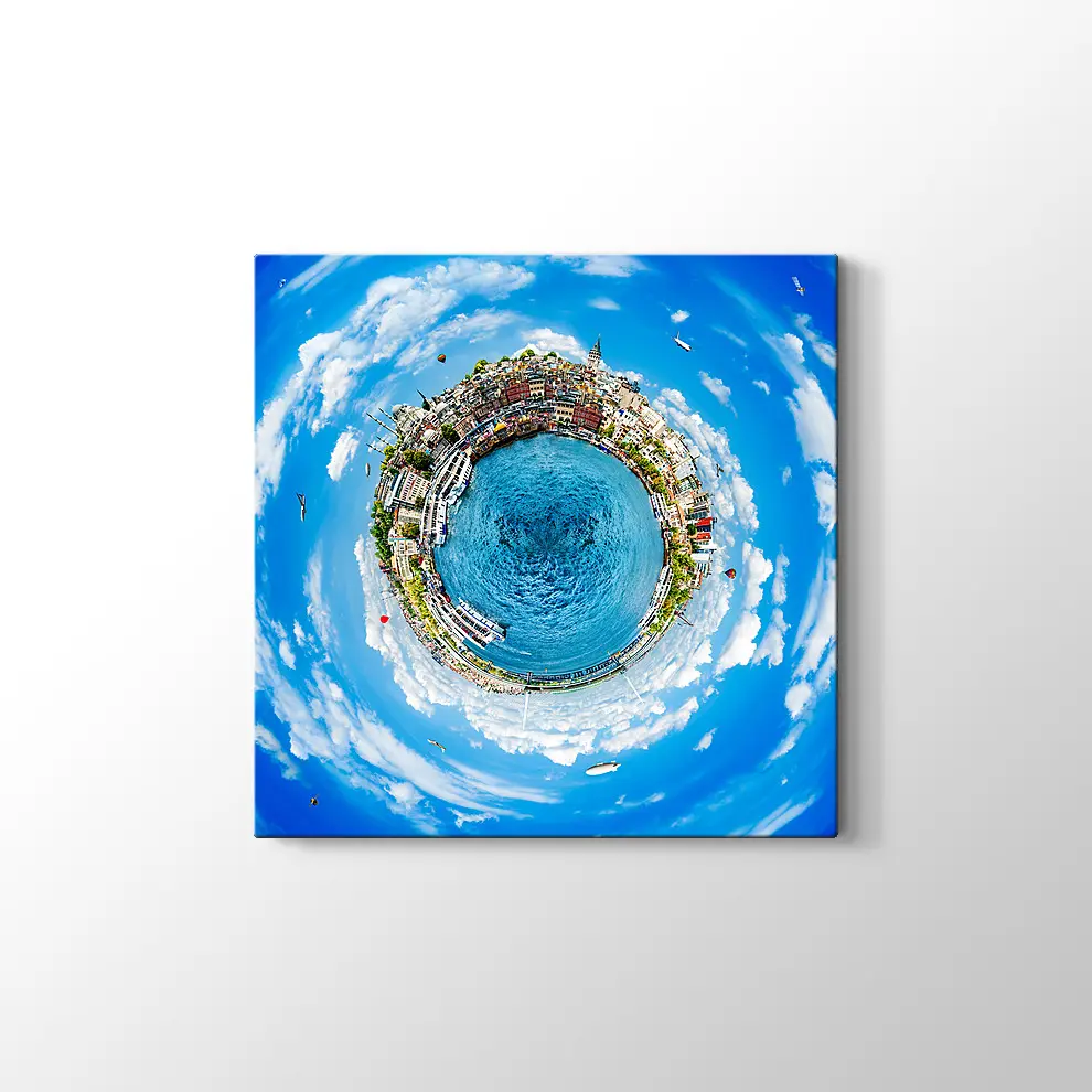 Küçük Gezegen İstanbul Kanvas Tablo