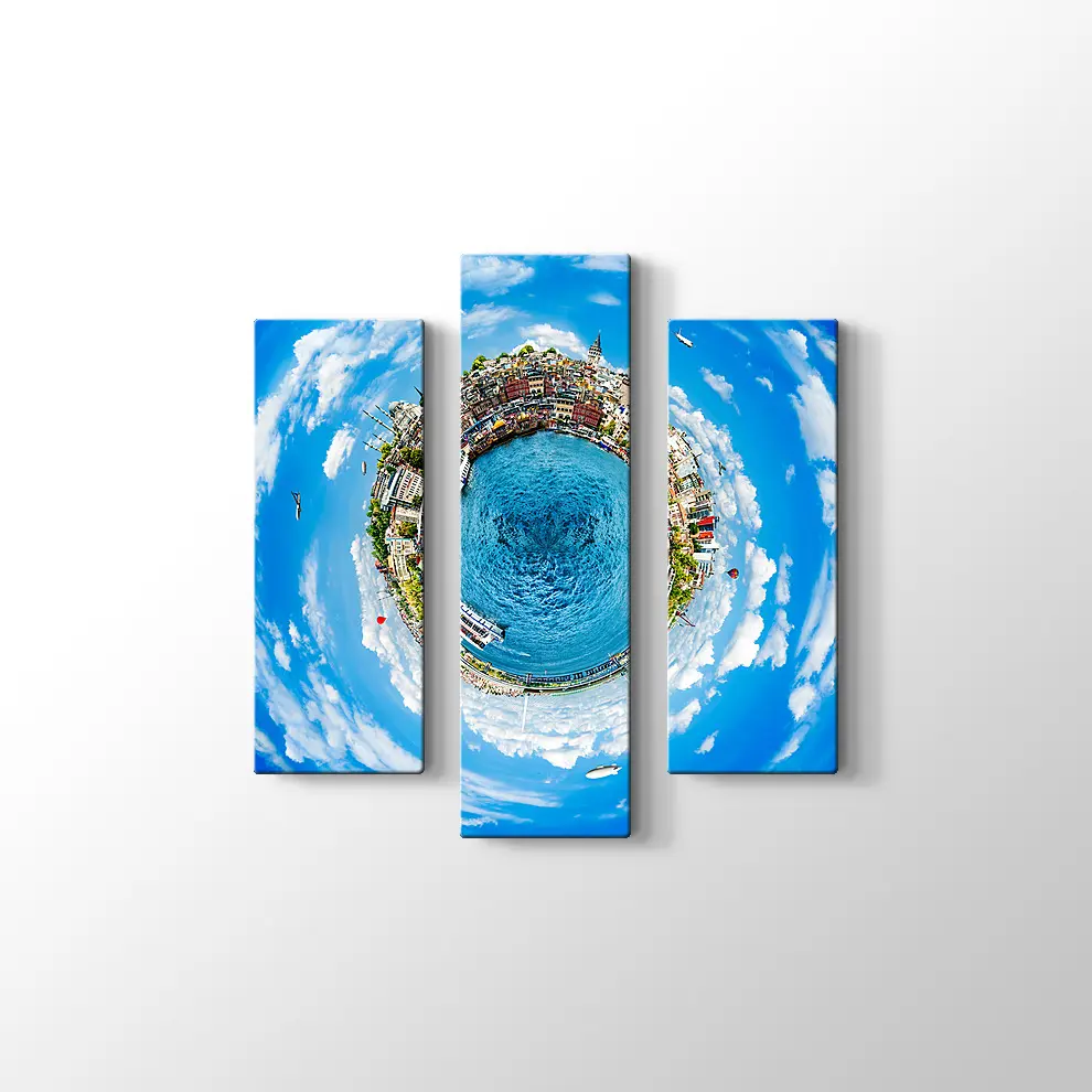 Küçük Gezegen İstanbul Kanvas Tablo