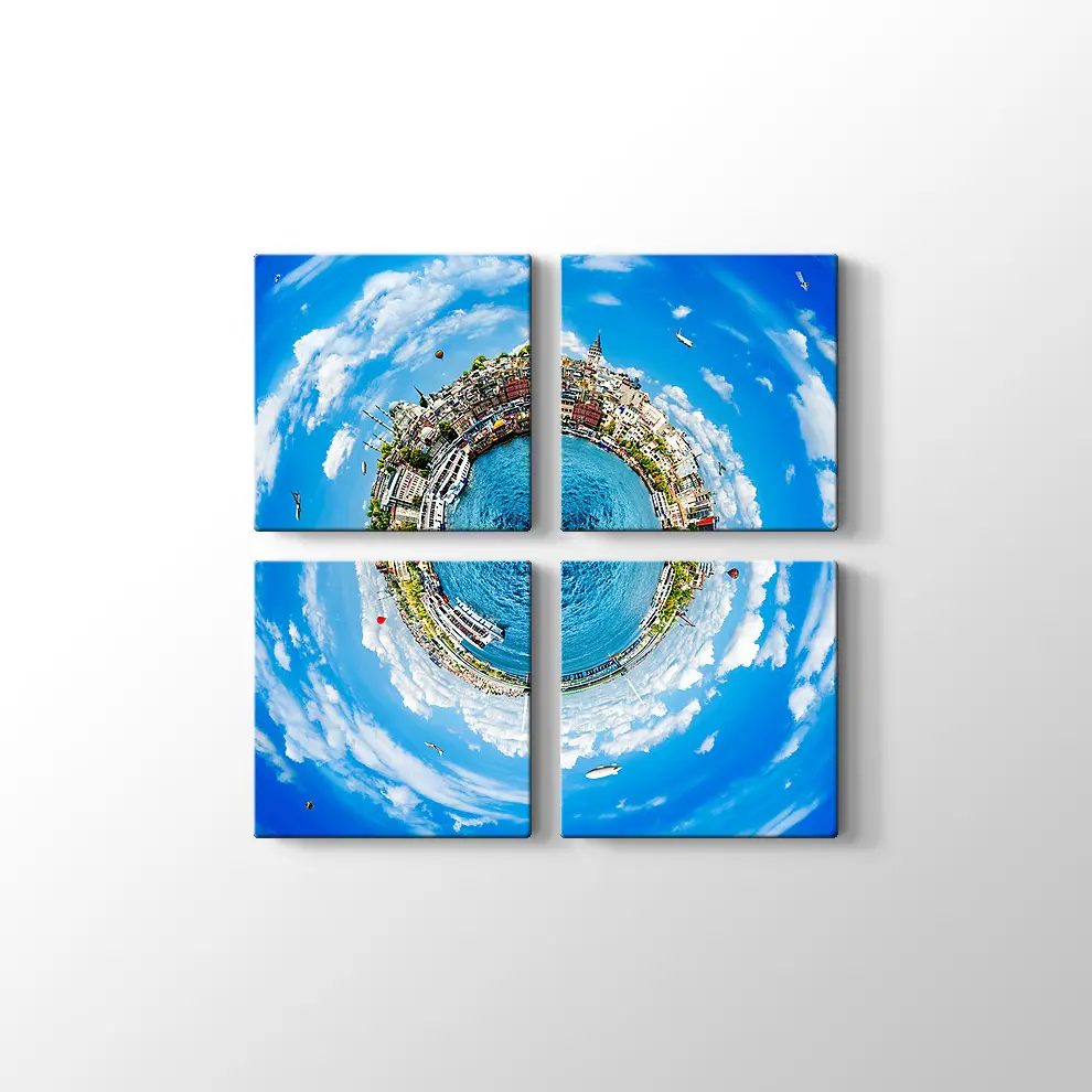 Küçük Gezegen İstanbul Kanvas Tablo