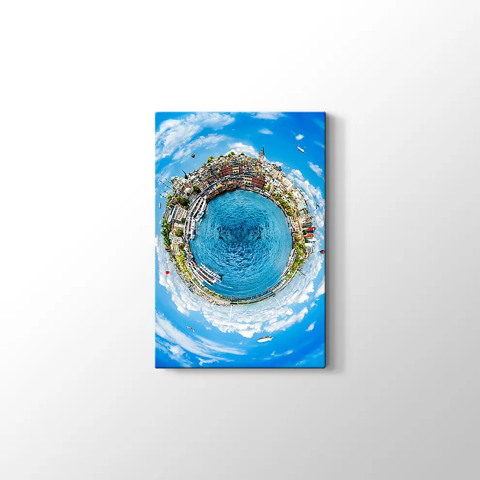 Küçük Gezegen İstanbul Kanvas Tablo