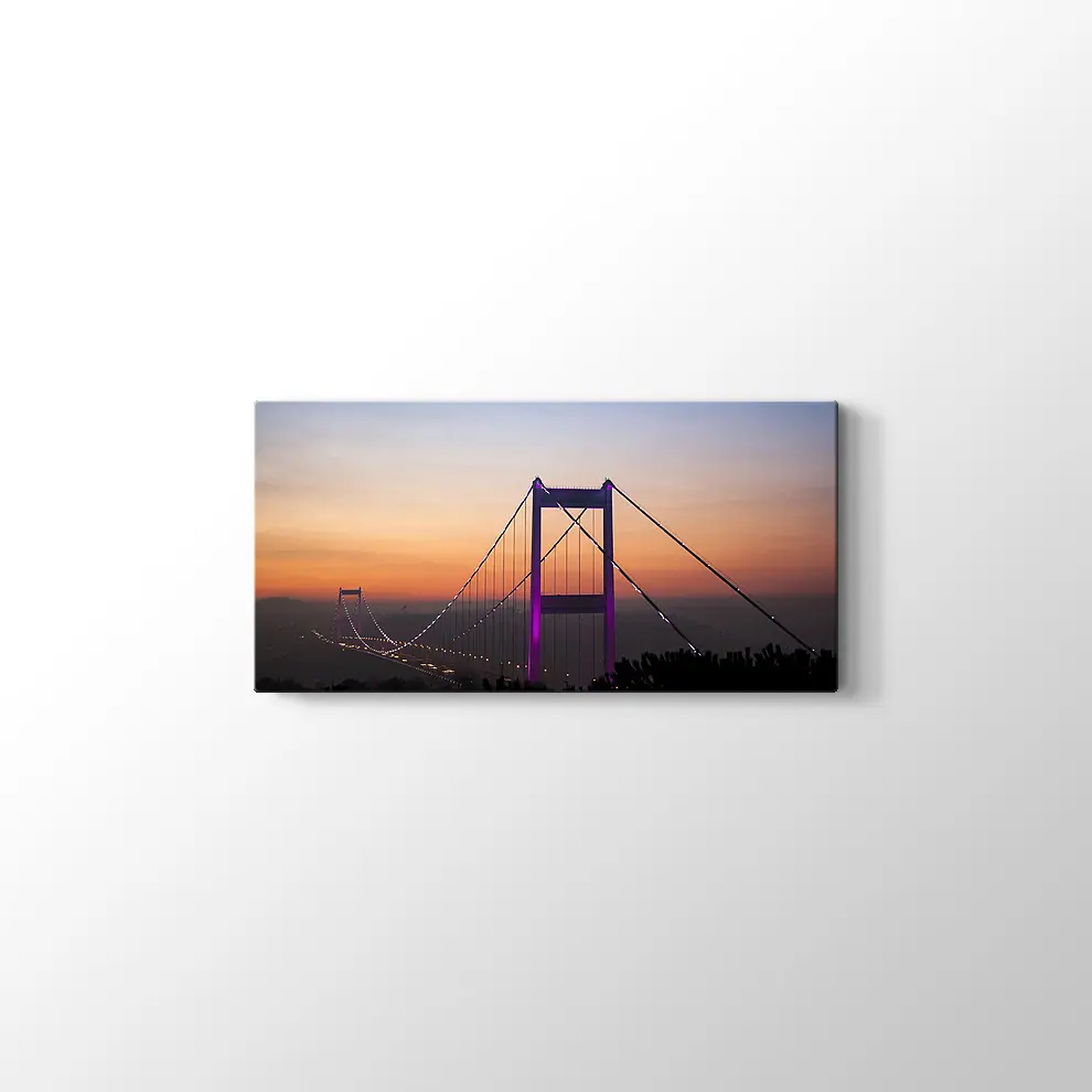 Gece Boğaz Köprüsü Kanvas Tablo