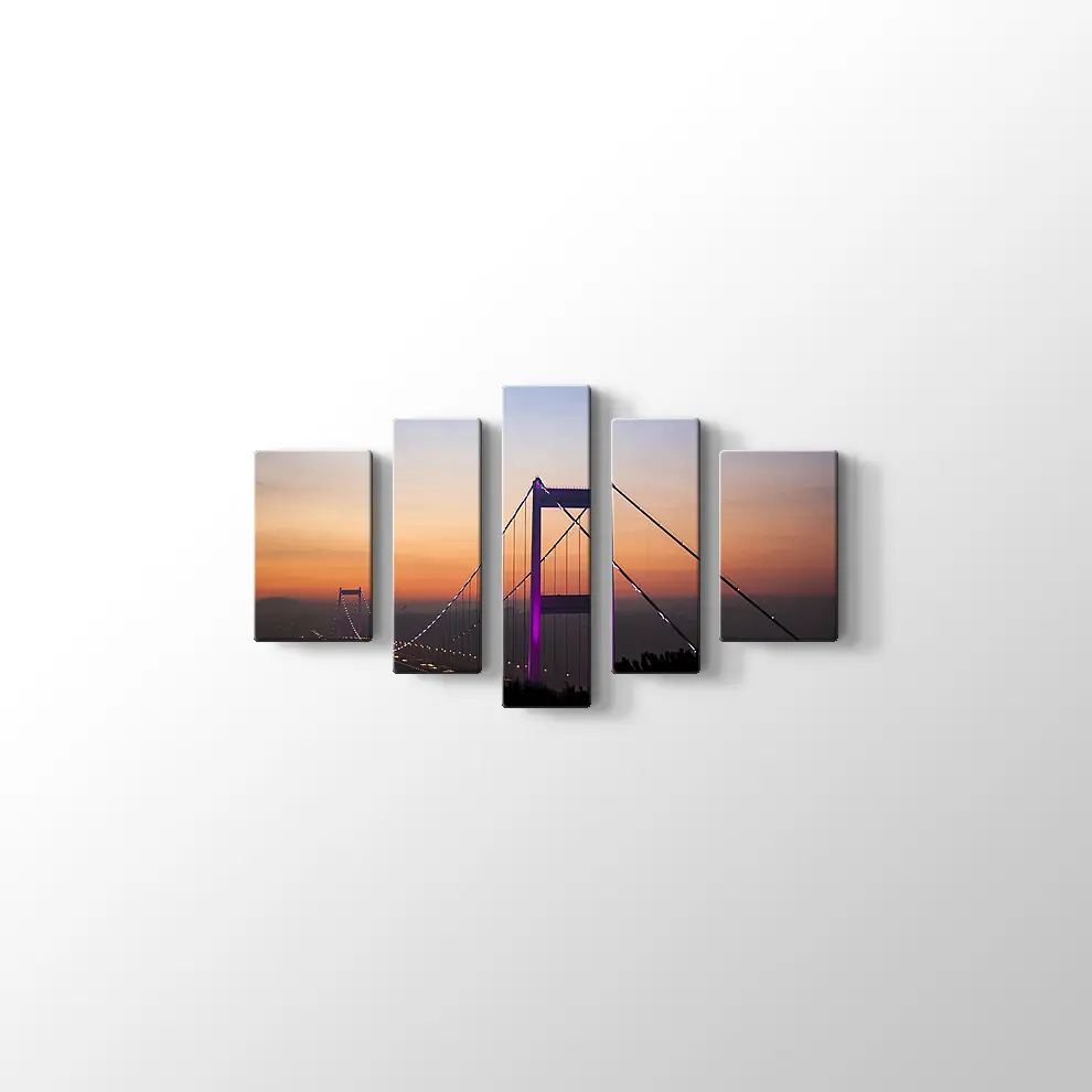 Gece Boğaz Köprüsü Kanvas Tablo