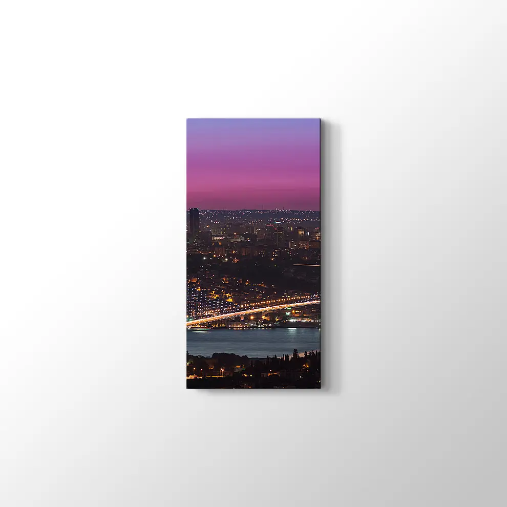 Günbatımında Bığaz Köprüsü Kanvas Tablo