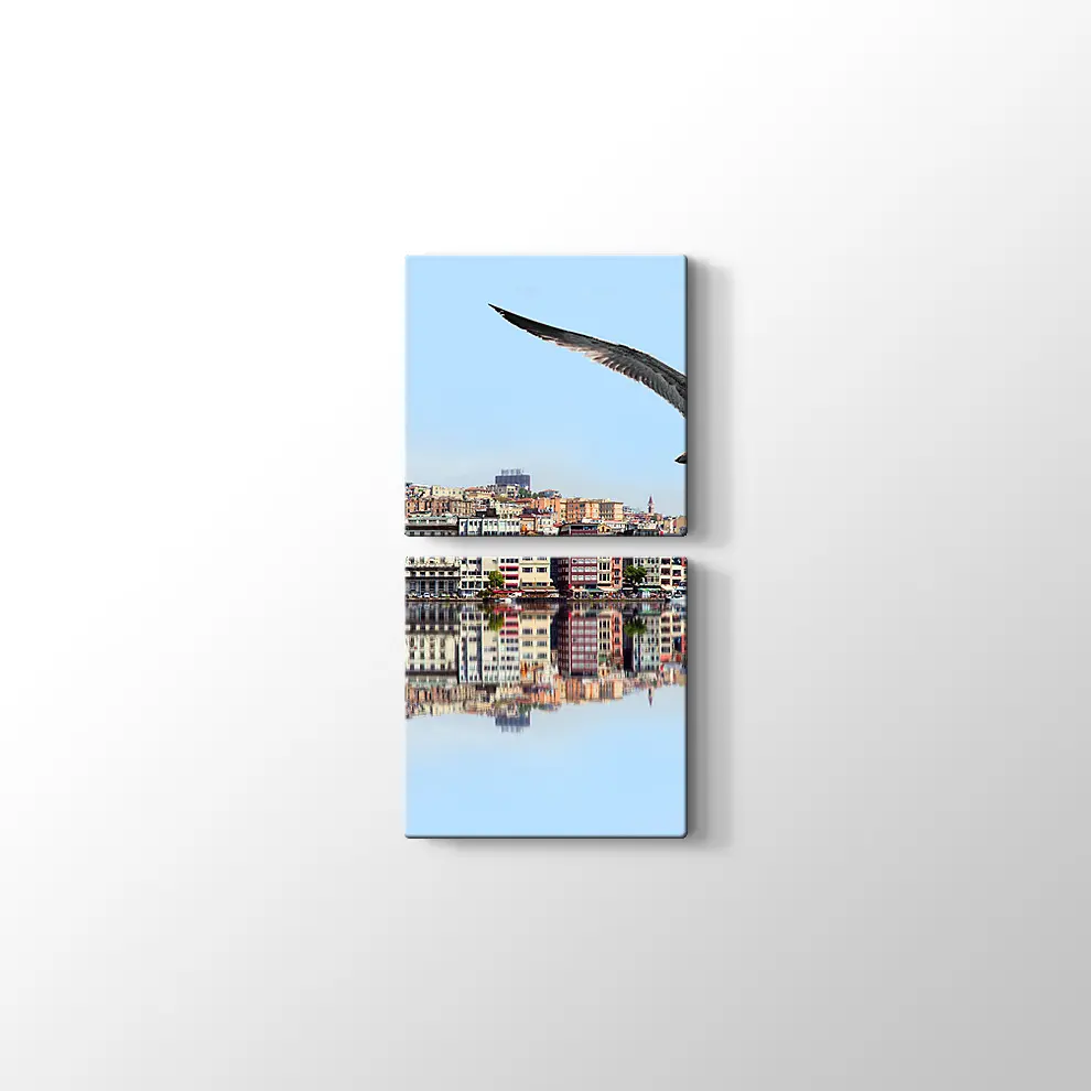 Galata Kulesine Karşı Haliç Kanvas Tablo