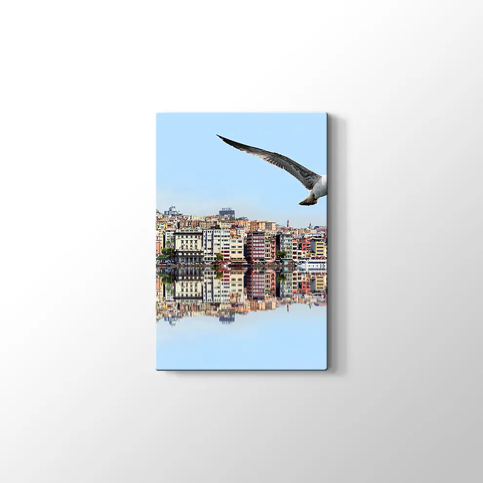 Galata Kulesine Karşı Haliç Kanvas Tablo