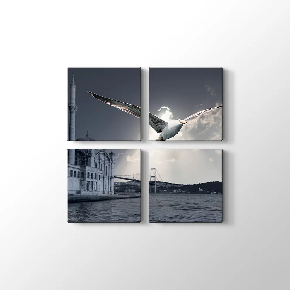 Ortaköy ve Martı Kanvas Tablo