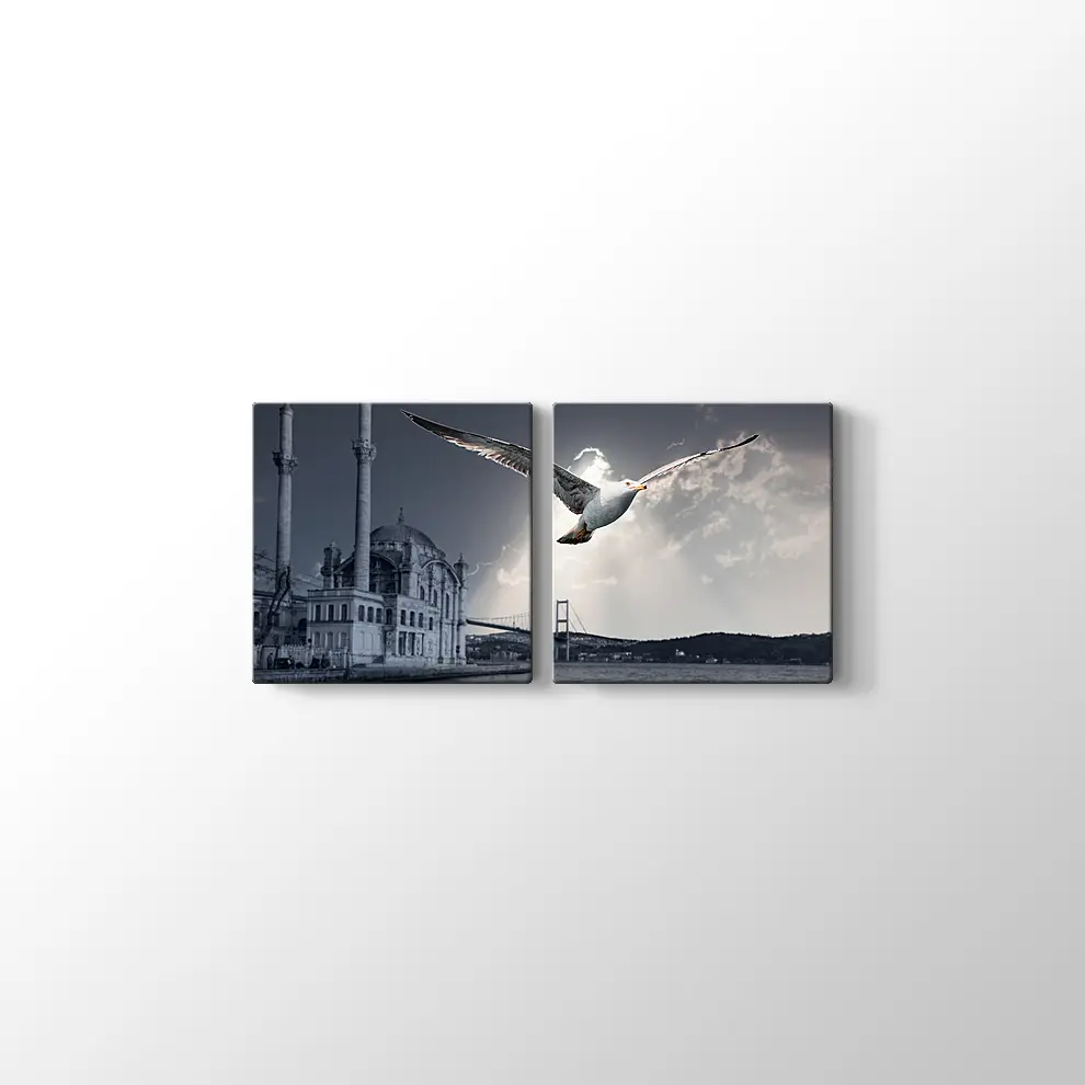 Ortaköy ve Martı Kanvas Tablo