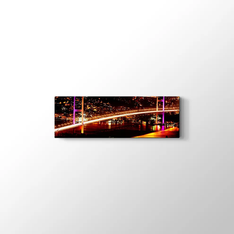 Boğaz Köprüsü Gece Manzarası Kanvas Tablo