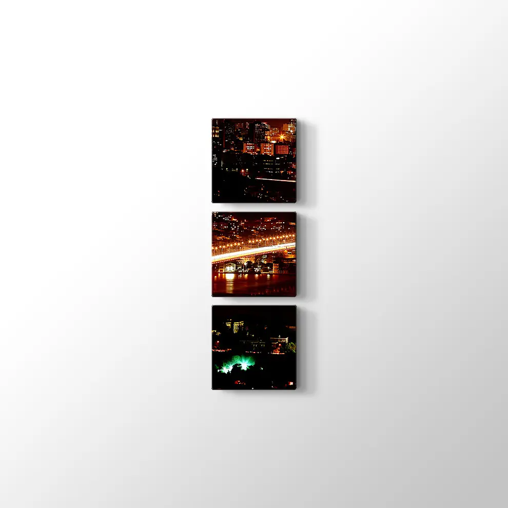 Boğaz Köprüsü Gece Manzarası Kanvas Tablo