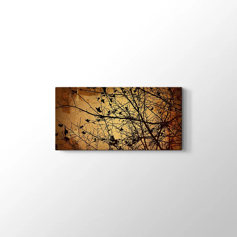 Kuru Dallar Kanvas Tablo