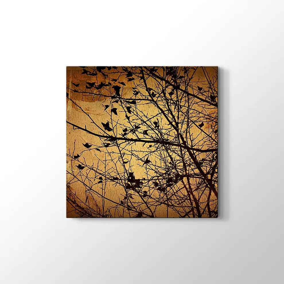 Kuru Dallar Kanvas Tablo