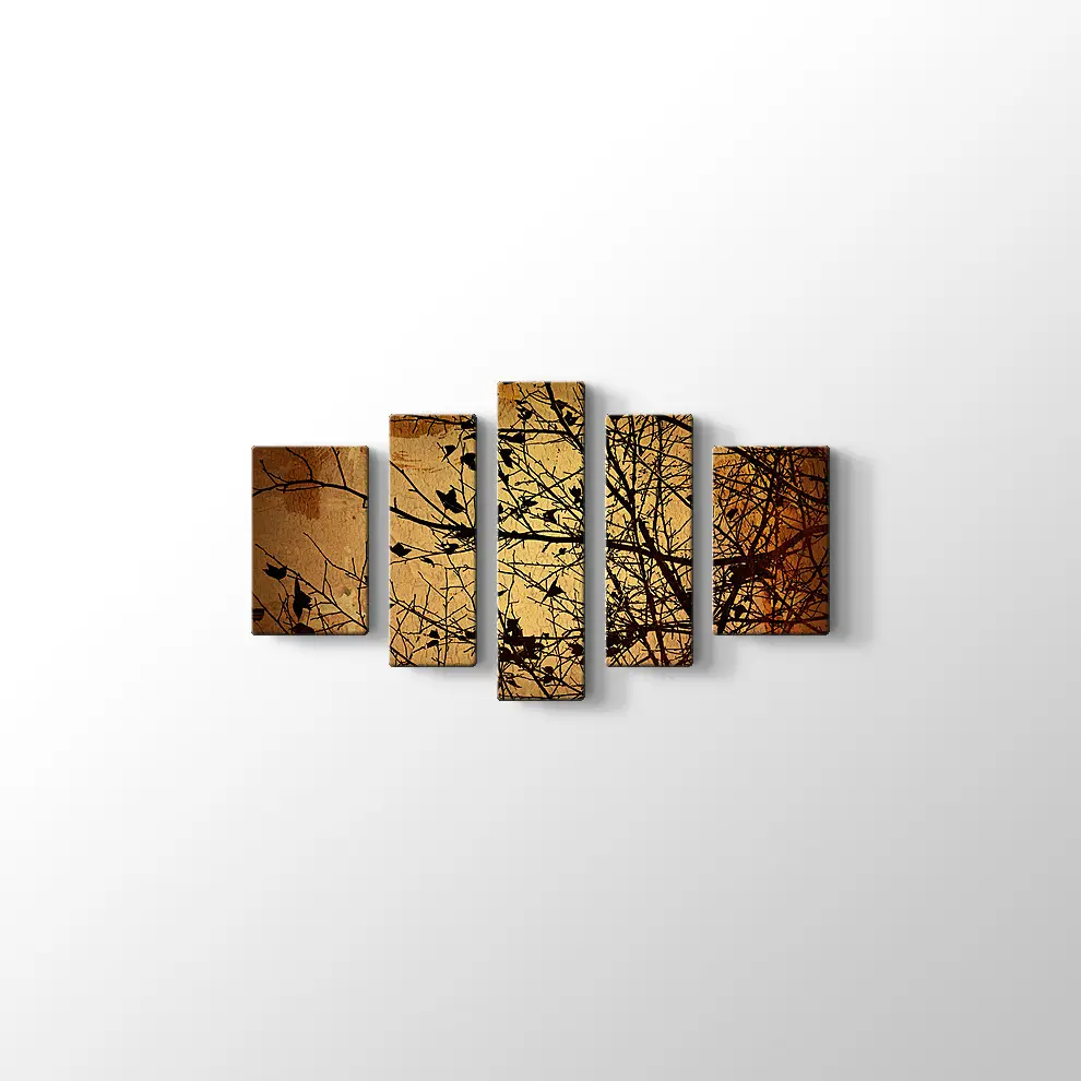 Kuru Dallar Kanvas Tablo