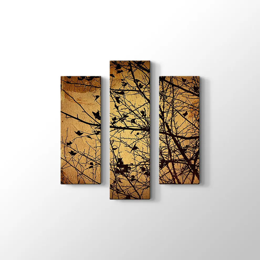 Kuru Dallar Kanvas Tablo