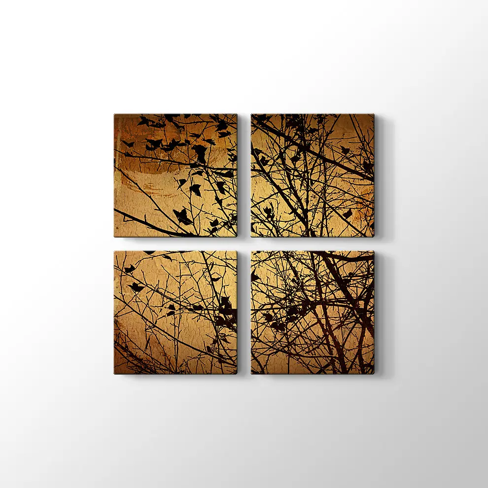 Kuru Dallar Kanvas Tablo