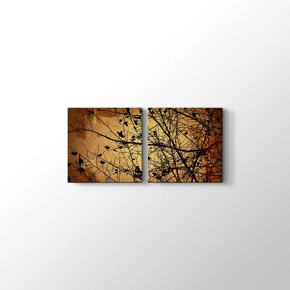 Kuru Dallar Kanvas Tablo