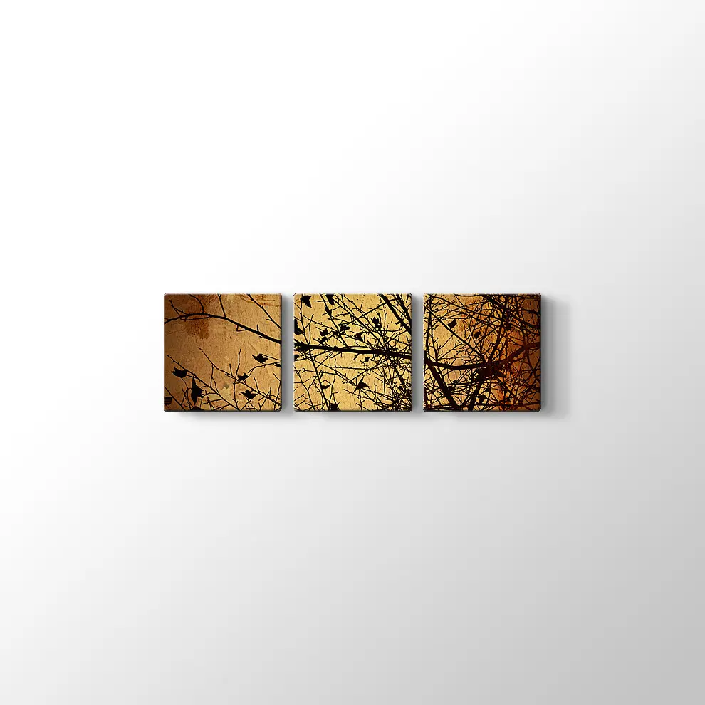 Kuru Dallar Kanvas Tablo