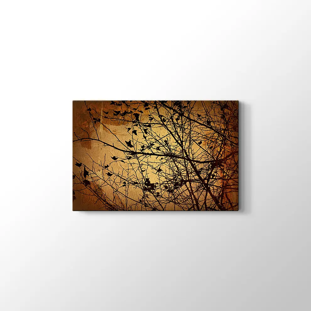 Kuru Dallar Kanvas Tablo