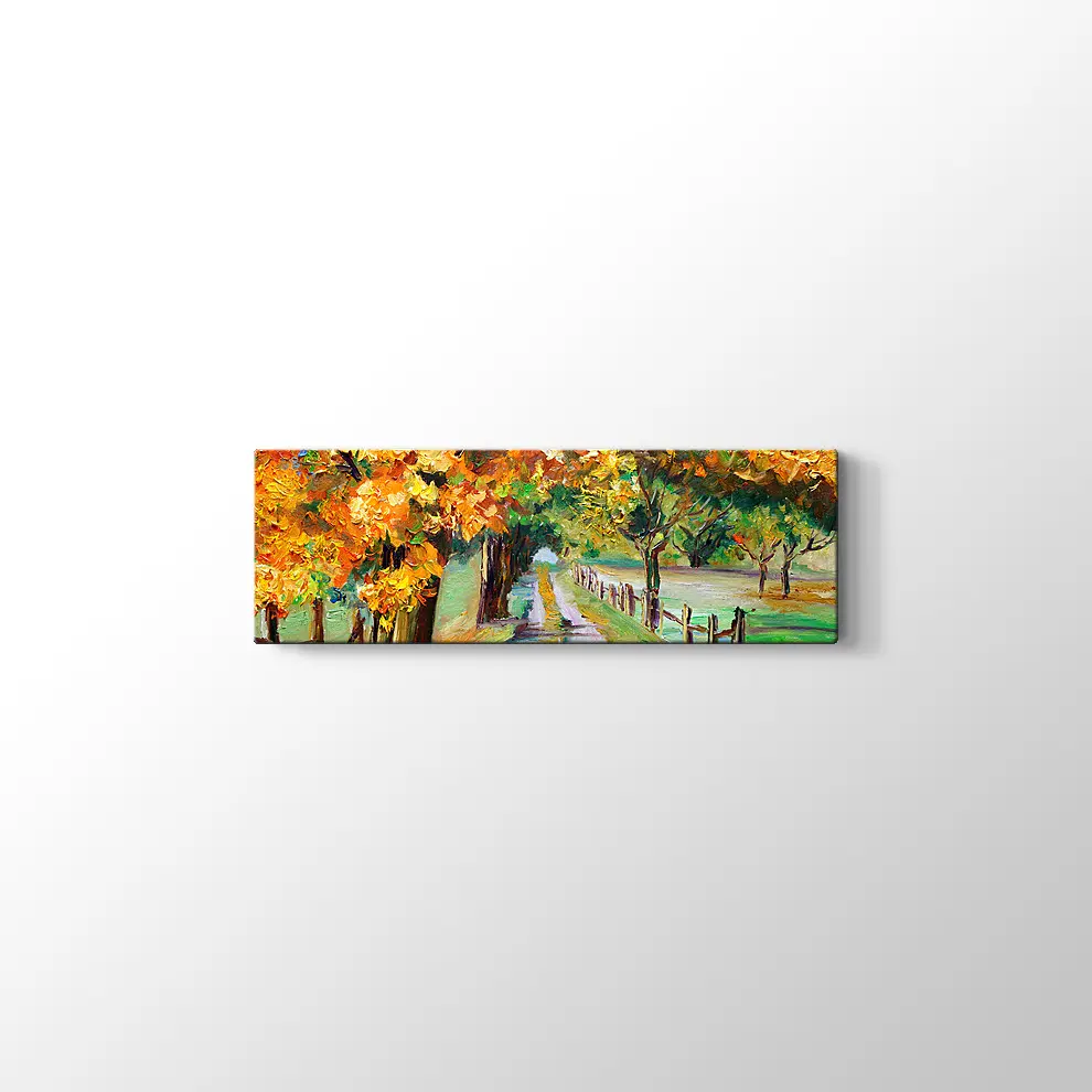 Akçaağaçlı Köy Yolu Kanvas Tablo