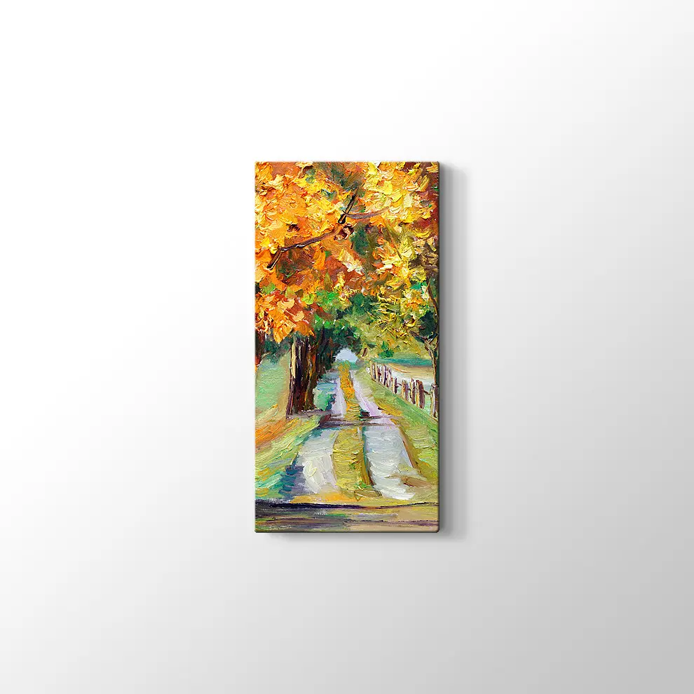 Akçaağaçlı Köy Yolu Kanvas Tablo