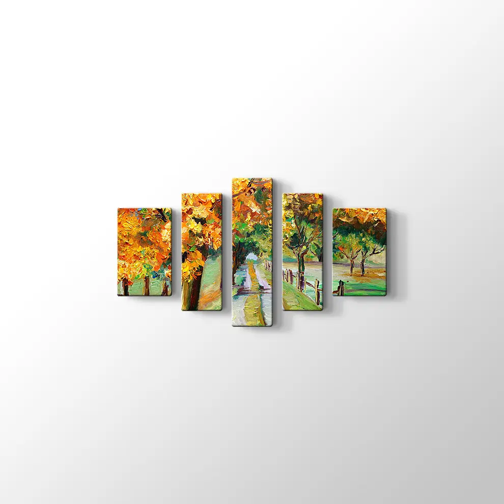 Akçaağaçlı Köy Yolu Kanvas Tablo