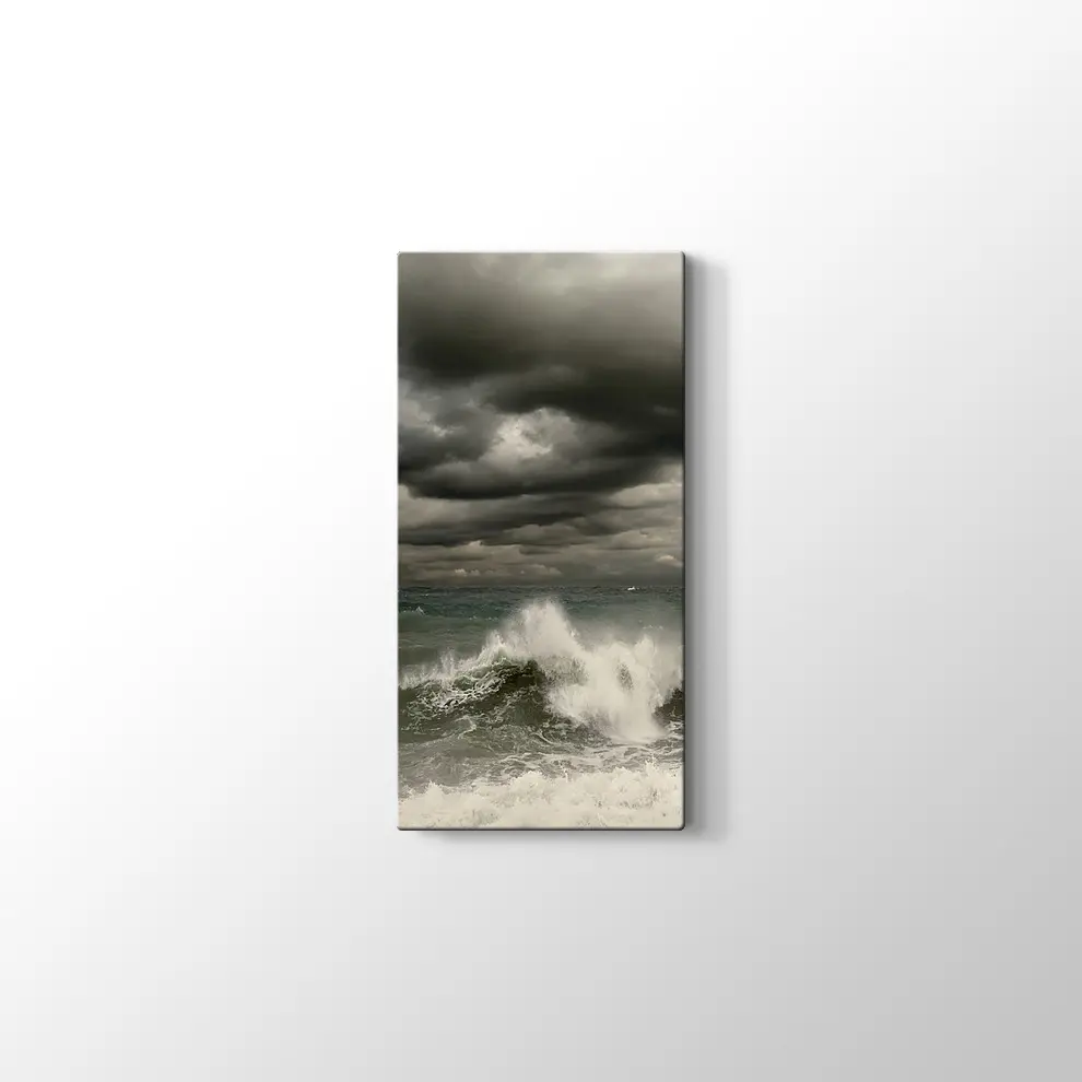 Fırtınalı Deniz Kanvas Tablo