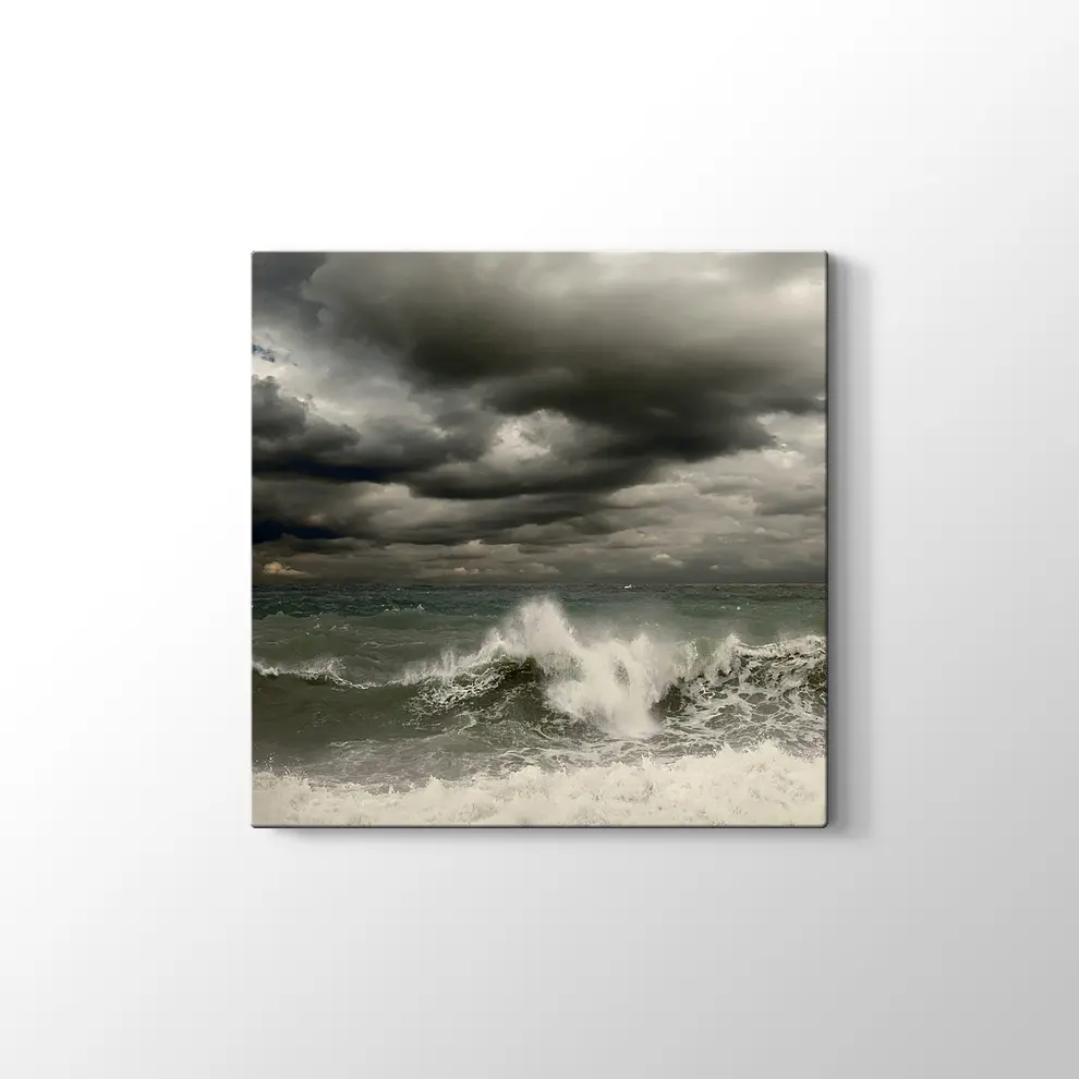 Fırtınalı Deniz Kanvas Tablo