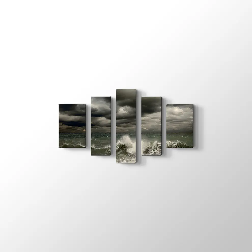 Fırtınalı Deniz Kanvas Tablo