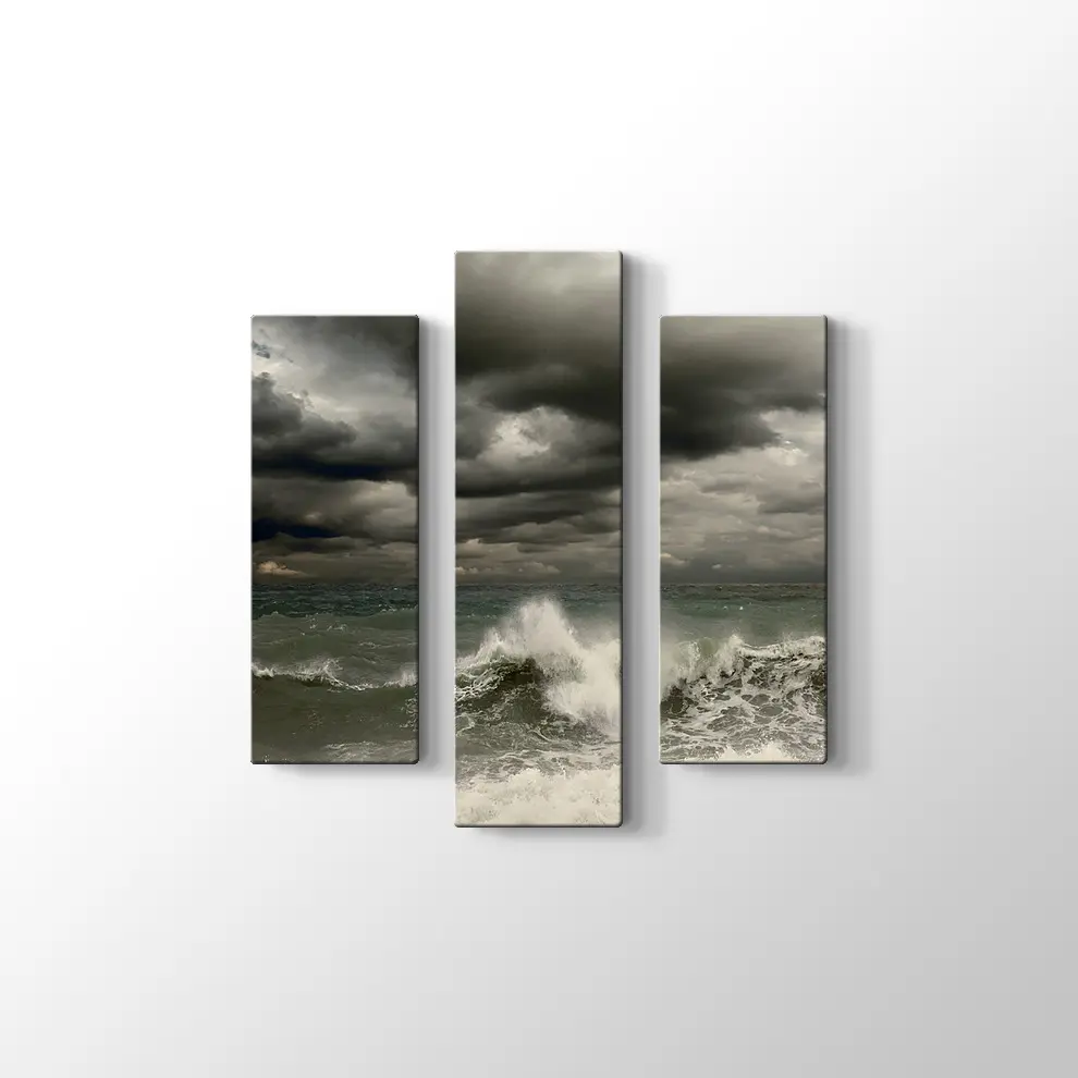 Fırtınalı Deniz Kanvas Tablo