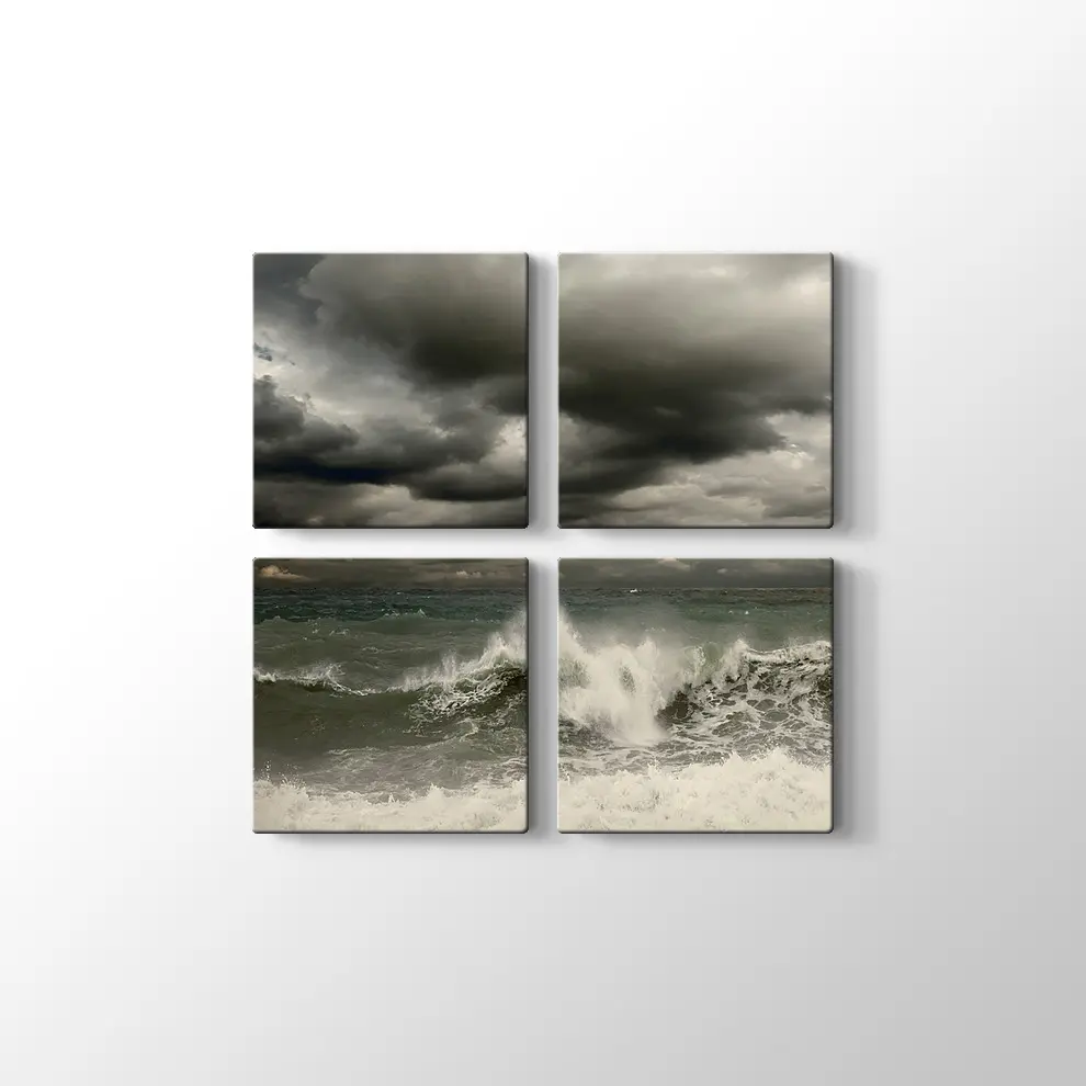 Fırtınalı Deniz Kanvas Tablo