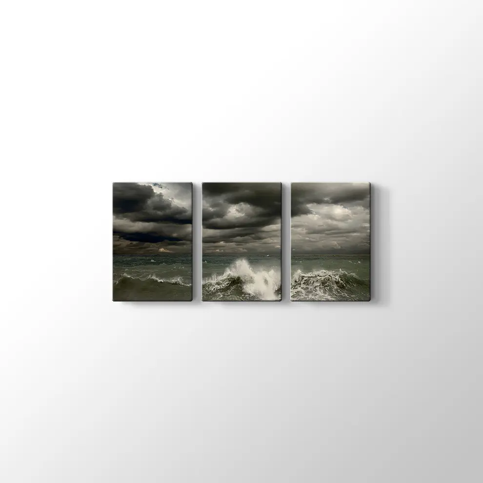 Fırtınalı Deniz Kanvas Tablo