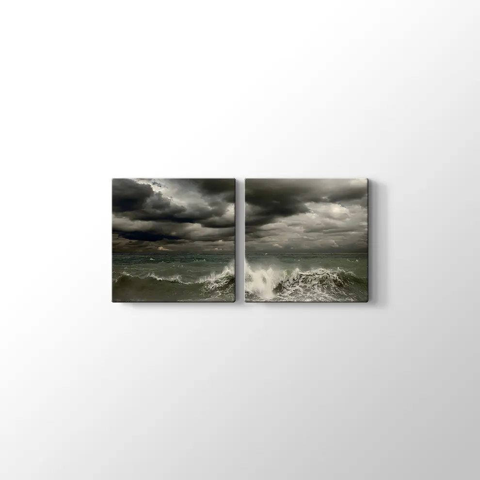 Fırtınalı Deniz Kanvas Tablo