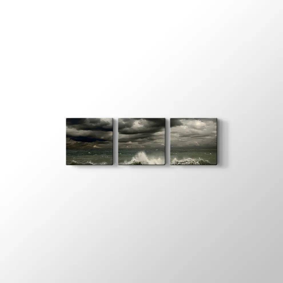 Fırtınalı Deniz Kanvas Tablo