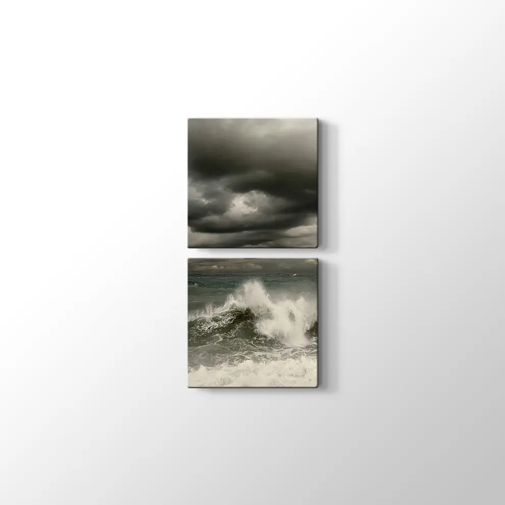 Fırtınalı Deniz Kanvas Tablo