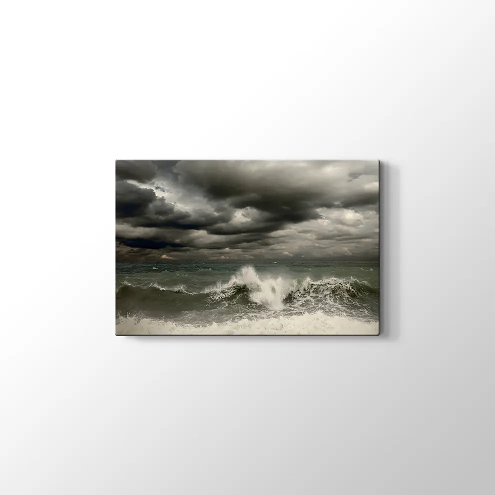 Fırtınalı Deniz Kanvas Tablo