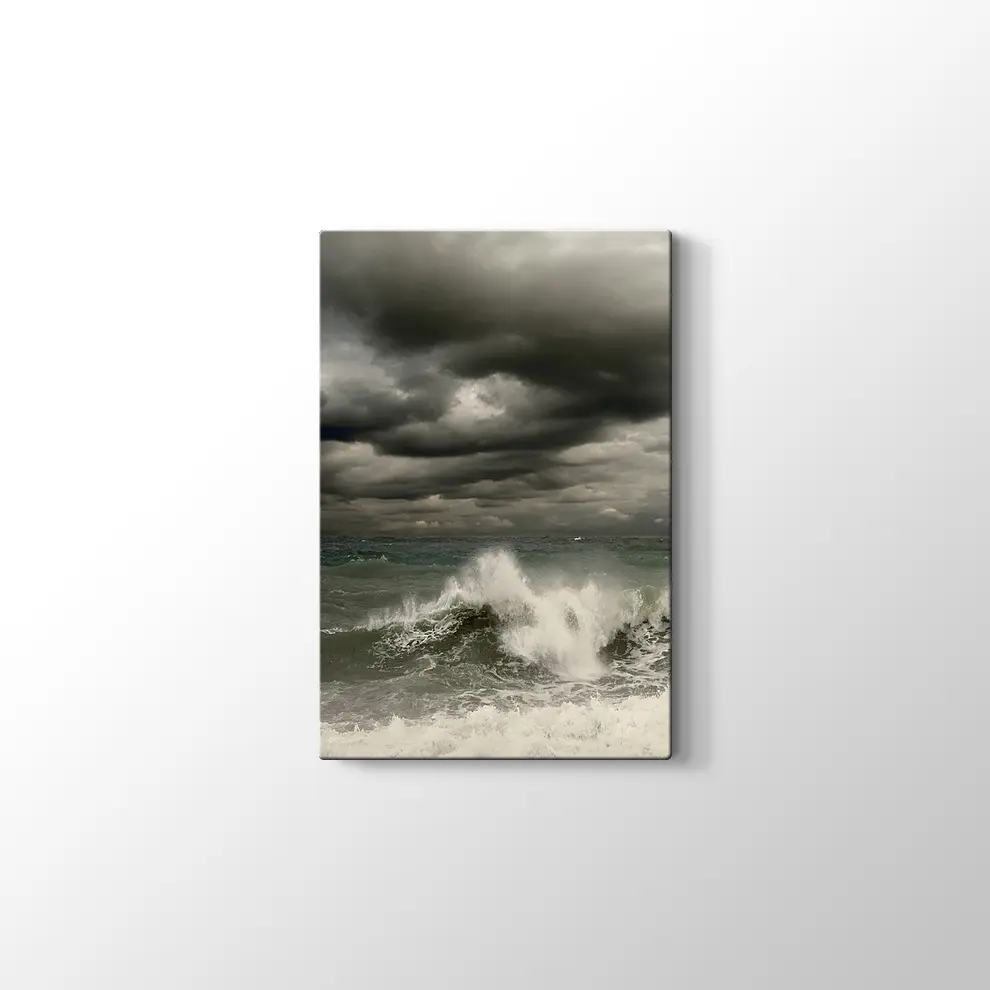 Fırtınalı Deniz Kanvas Tablo